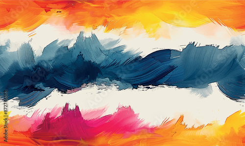 abstract watercolor brushstrokes, shades of yellow pink blue, soft