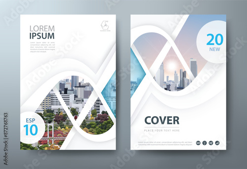 Annual report brochure flyer design, Leaflet presentation, book cover templates, layout in A4 size