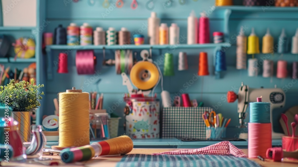 Fototapeta premium Tailoring hobby supplies for sewing