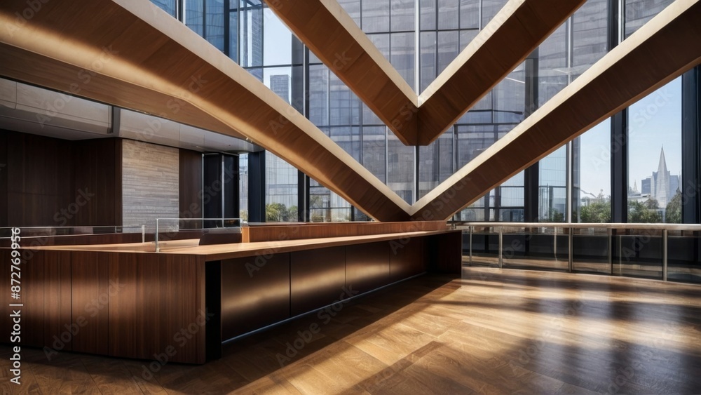 Obraz premium Concept of Justice and Court - Minimalist forms and lines of the judicial system.