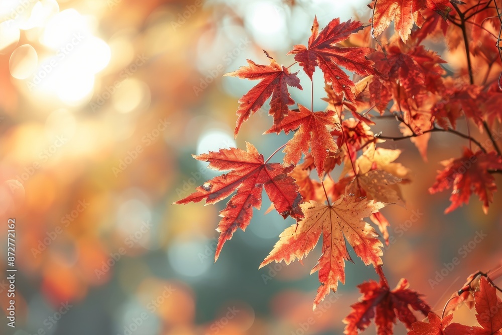 Vibrant fall foliage scattered on the grass, capturing the essence of autumn, AI generated Vibrant fall foliage scattered on the grass, capturing the essence of autumn, AI generated