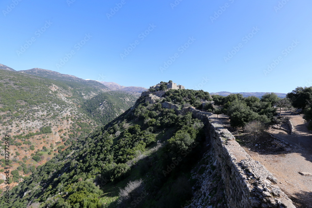 Nimrod Israel 02 02 2024. Nimrod Fortress is a medieval fortress located in the northern part of the Golan Heights in Israel.