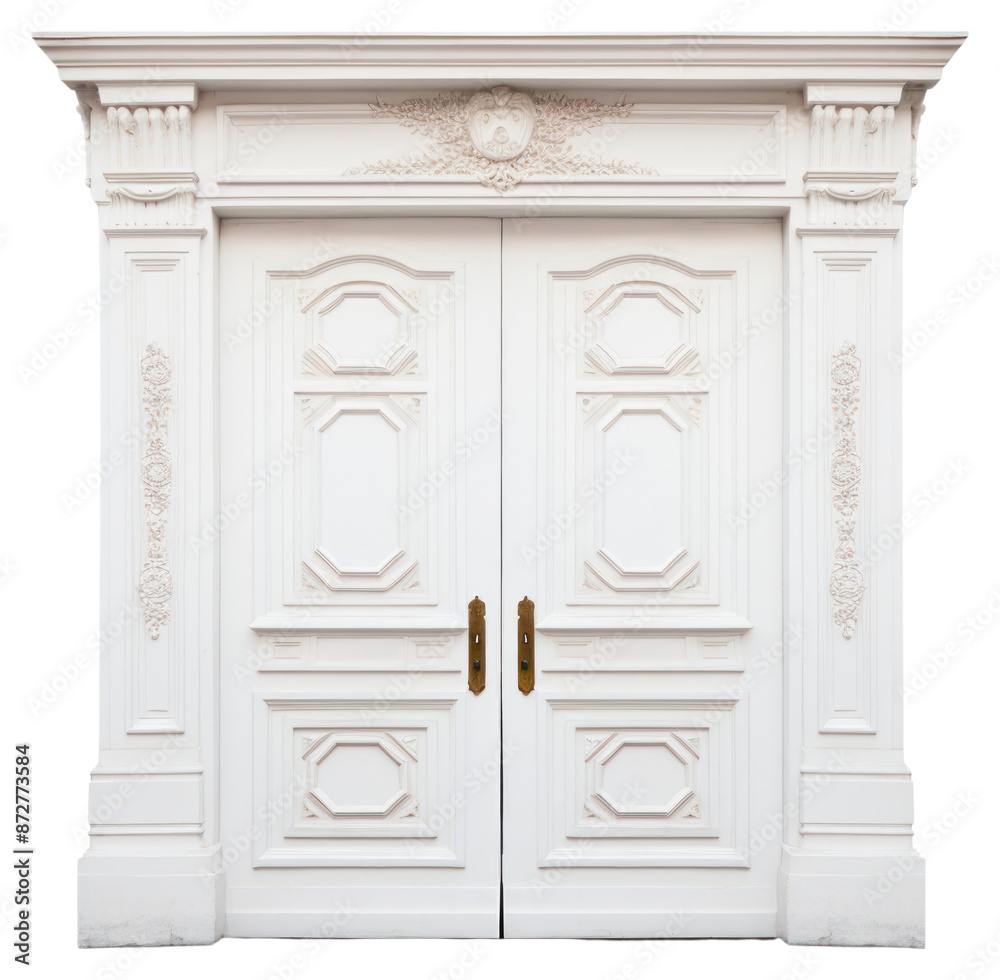 Obraz premium PNG Door cupboard white background architecture.