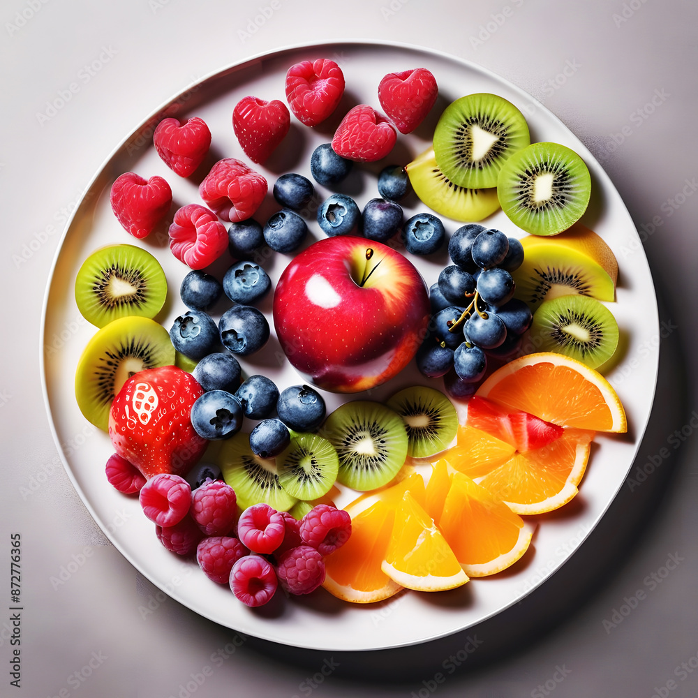 fruit and berries on a plate fruit and berries on a plate