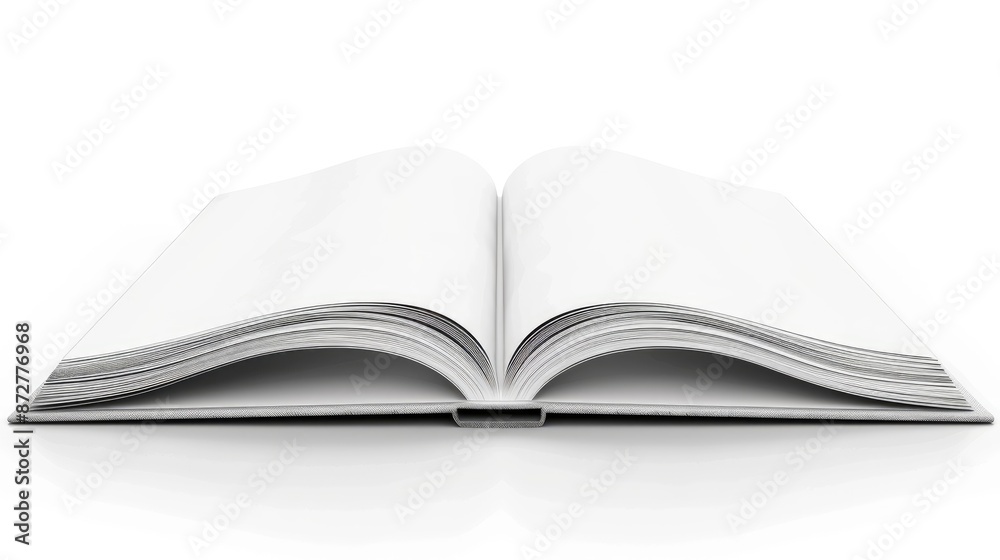 Realistic single book with blank cover on white background Realistic single book with blank cover on white background
