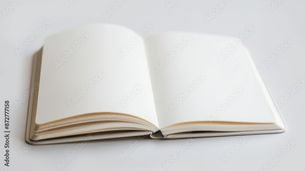 Blank notebook page on white background Blank notebook page on white background