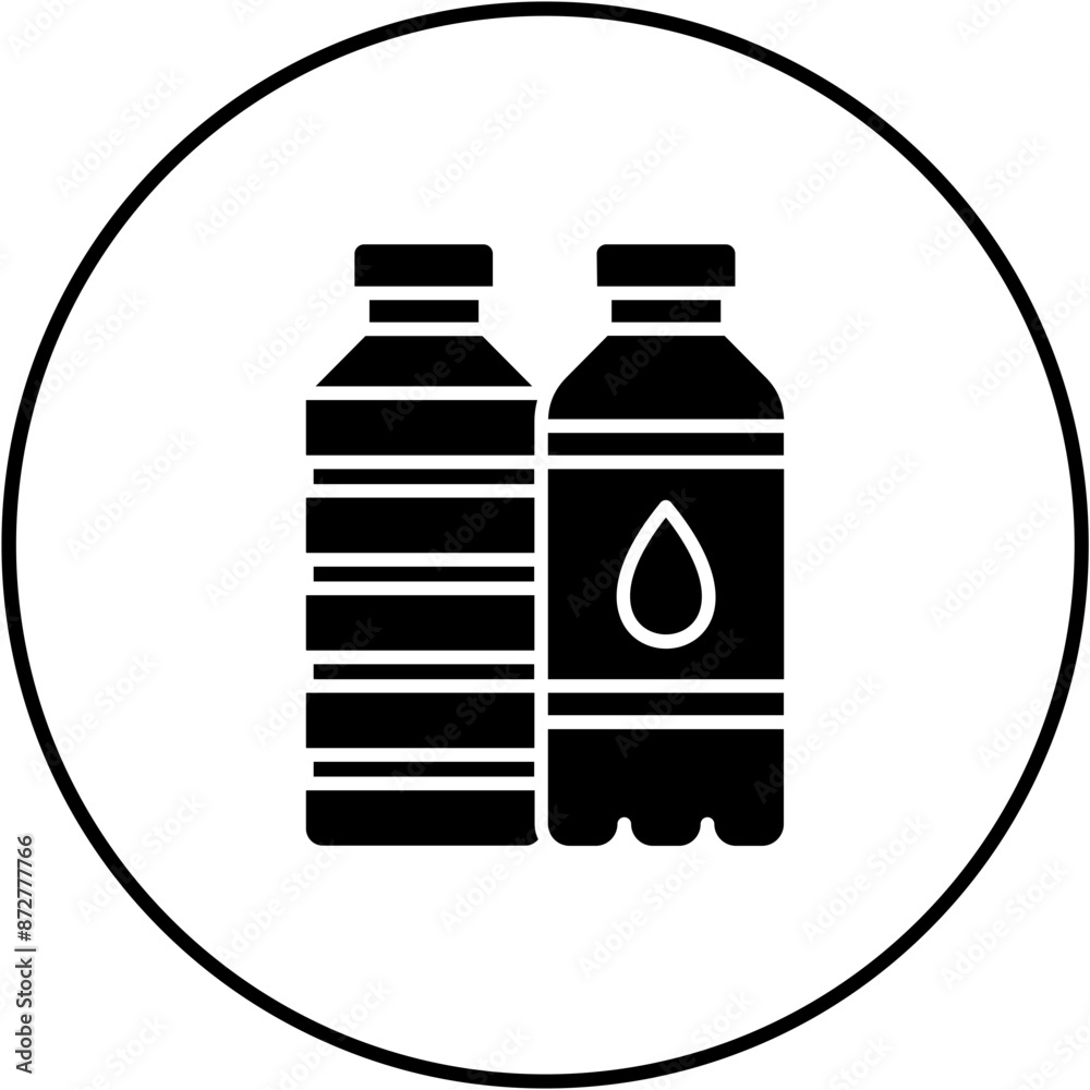 Water bottles Icon Water bottles Icon