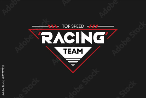 racing performance trendy fashionable vector t-shirt and apparel design, typography, print, poster. Global swatches.