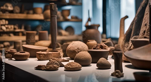 Museum with archaeological objects.