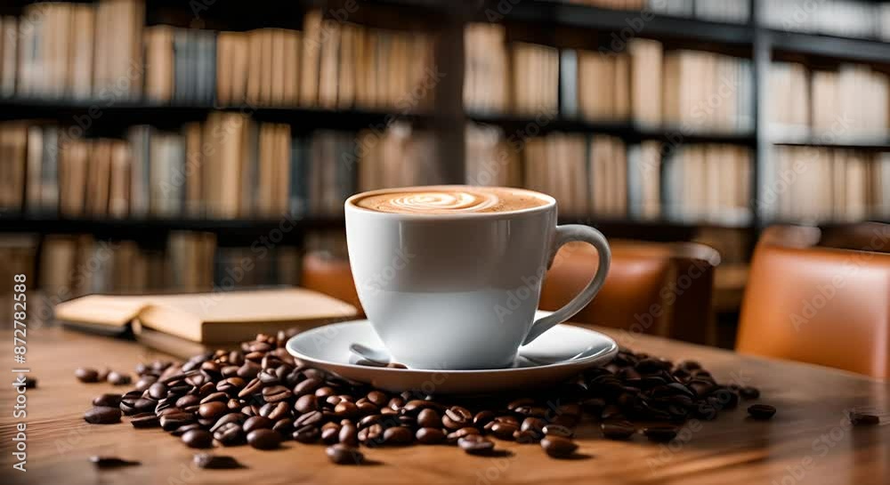 Coffee in a bookstore. Coffee in a bookstore.