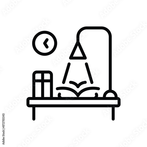 Black line icon for literature