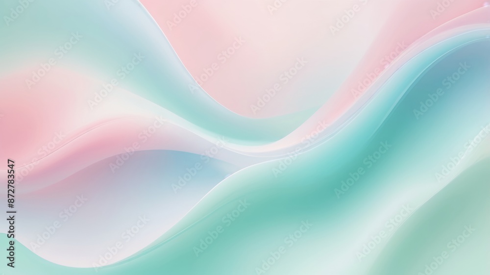 Fototapeta premium abstract blur background using soft pastel colors like light pink, baby blue, and mint green