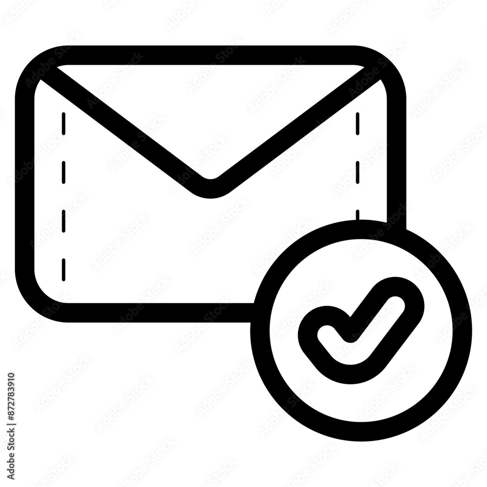 email envelope with check mark sign icon email envelope with check mark sign icon