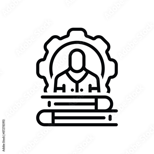 Black line icon for skill 