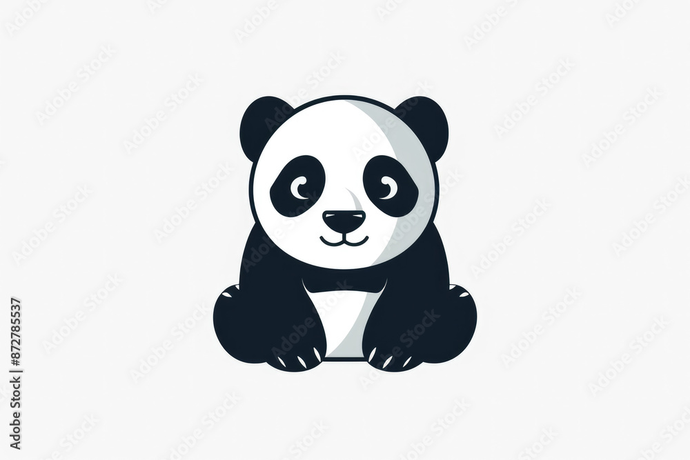 Naklejka premium White background illustration of pandas