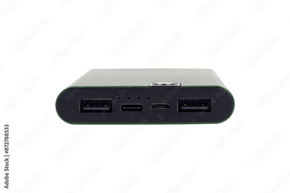 power bank in metal case isolated from background power bank in metal case isolated from background