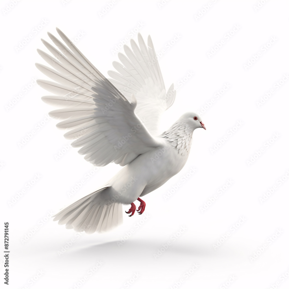 Postal white dove on a white background. Postal white dove on a white background.
