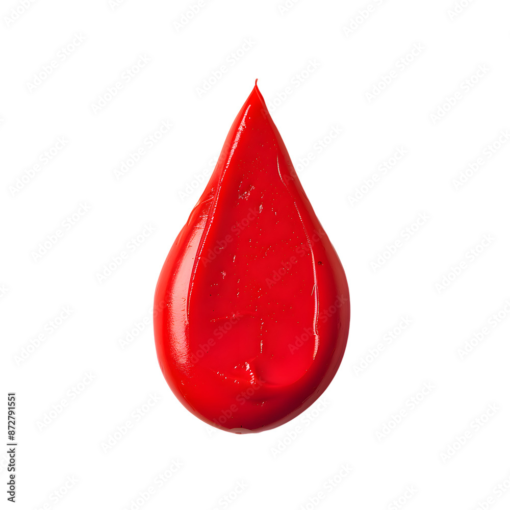Red drop made out of plasticine, isolated on transparent background Red drop made out of plasticine, isolated on transparent background