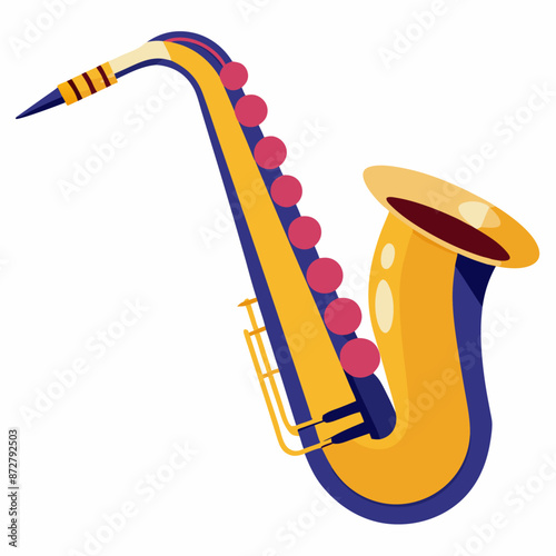 saxophone clipart cartoon Illustration drawing