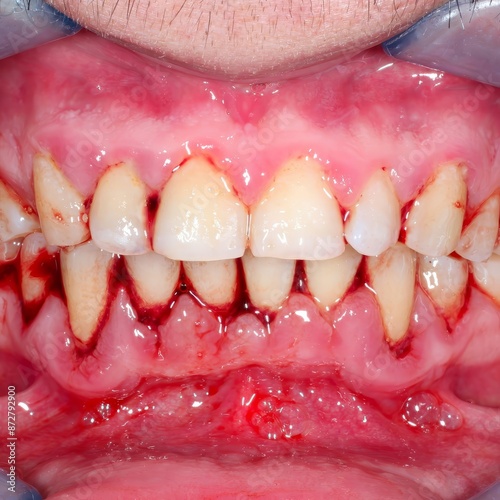 Close-Up of a Persons Teeth and Gums
