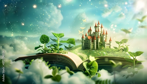 Story book with magic beanstalk photo