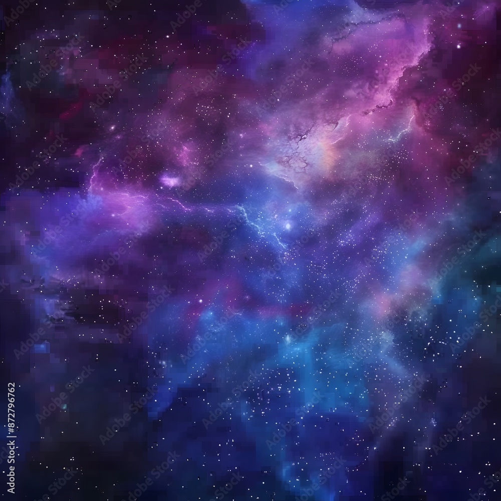 Obraz premium Vibrant Nebula Galaxy Background