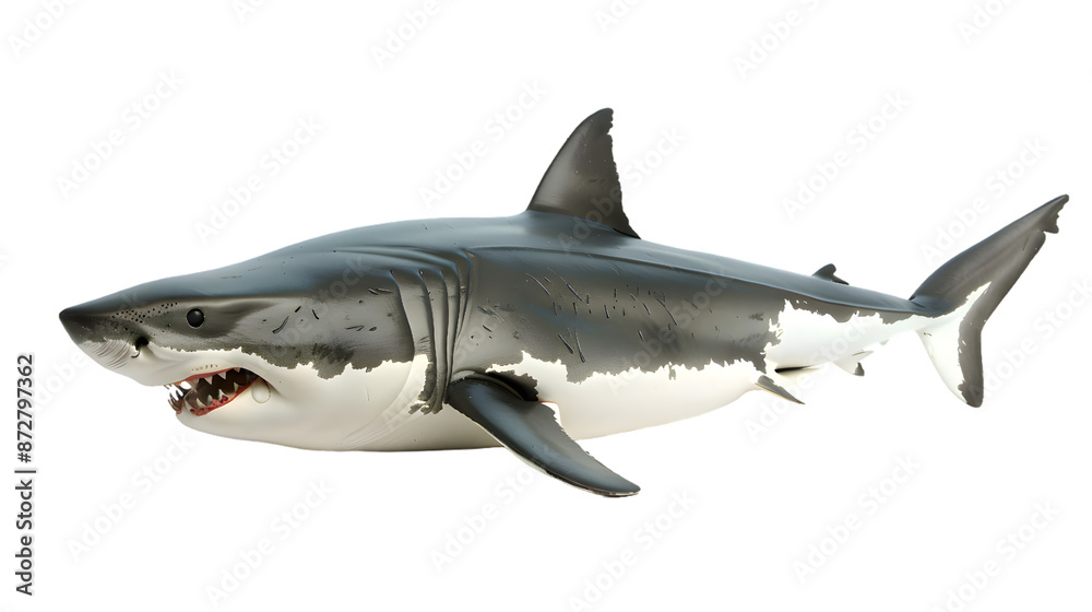 White shark isolated on transparent background White shark isolated on transparent background