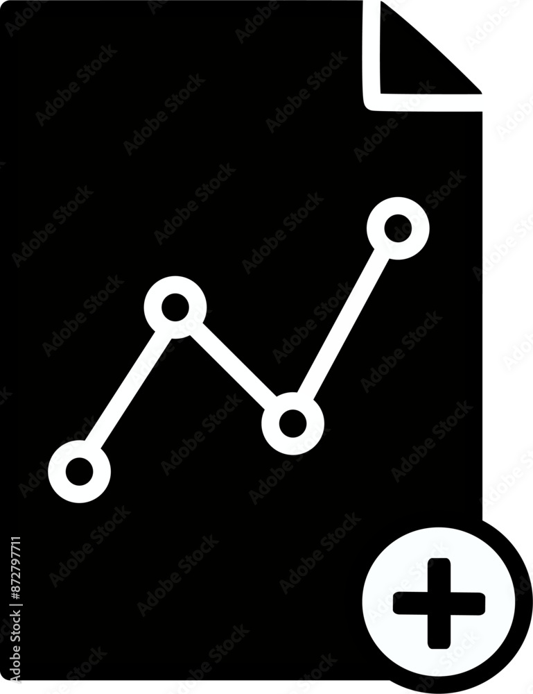 Add graph icon, Chart with plus symbol. Replaceable vector design. Add graph icon, Chart with plus symbol. Replaceable vector design.