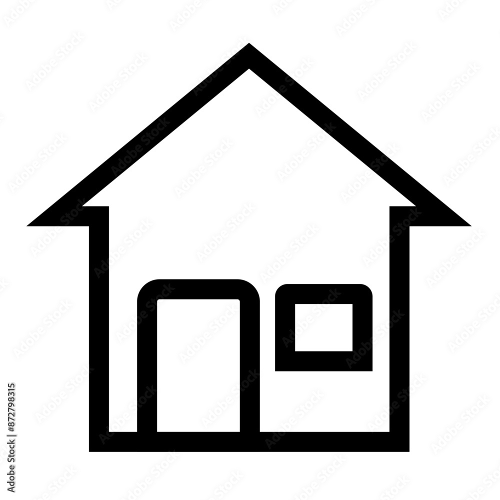 House icon line style vector illustration House icon line style vector illustration