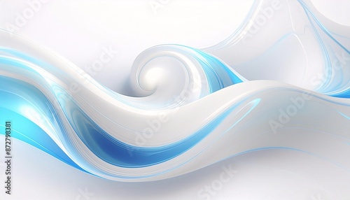 Holographic visualization on a white background