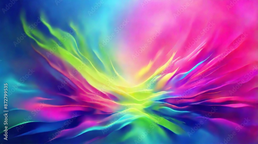 abstract blur background with vibrant neon colors such as electric blue, hot pink, and lime green