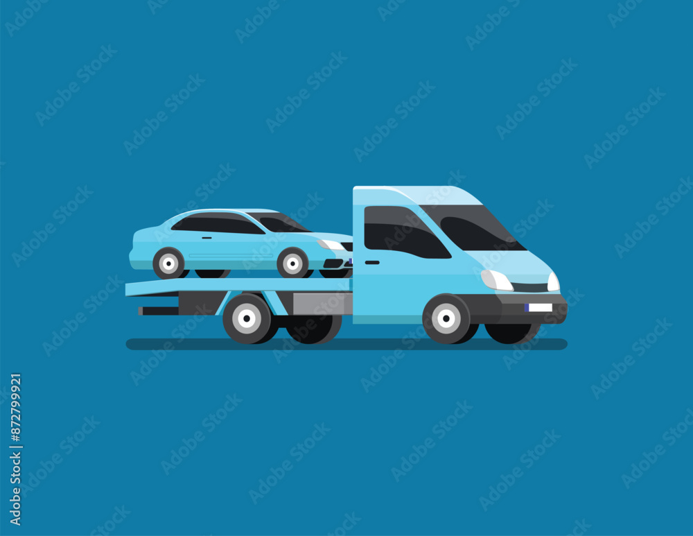 Car Carrier Small Flat Vector Car Carrier Small Flat Vector