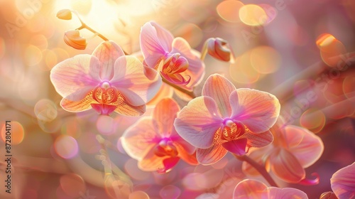 Close up macro photography of orchids