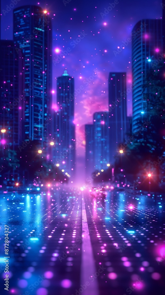 The image features a pink and blue digital city with elements of future technology and an alien-like aesthetic, set against a backdrop of pink and blue landscape and wallpaper. The image features a pink and blue digital city with elements of future technology and an alien-like aesthetic, set against a backdrop of pink and blue landscape and wallpaper.