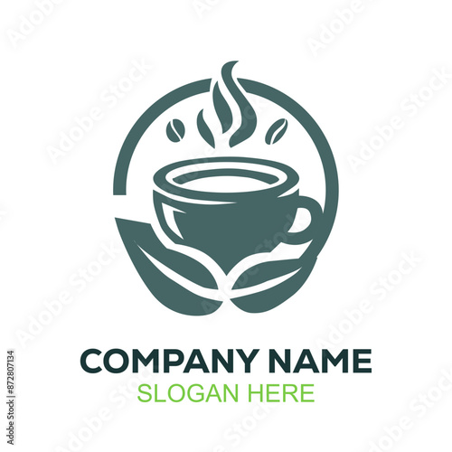 a logo for company name on a white backgroun