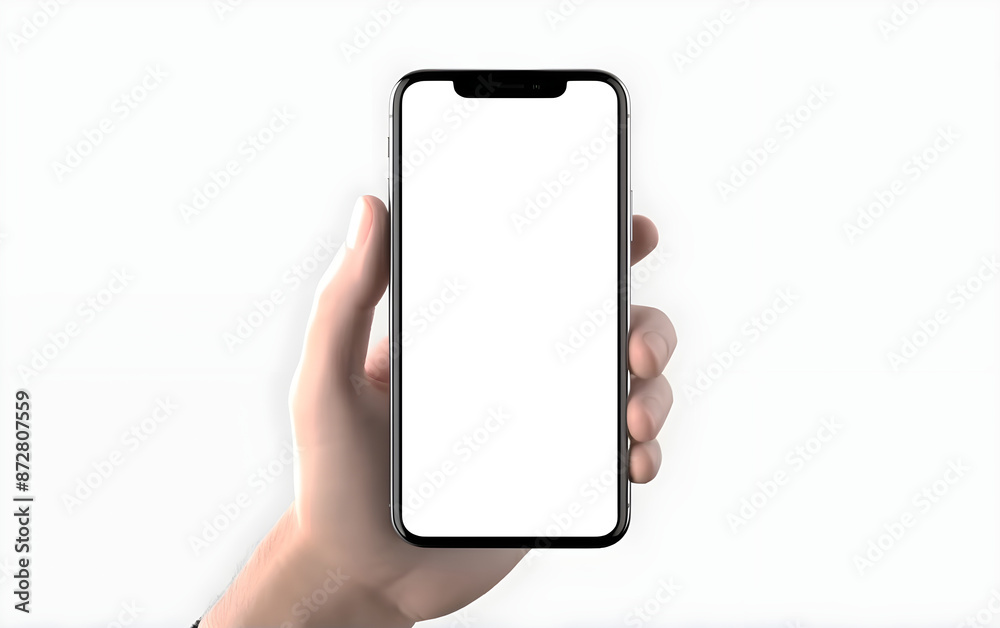 Smartphone mockup in hand Smartphone mockup in hand