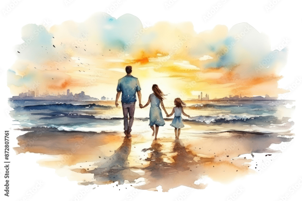 Fototapeta premium PNG Outdoors sea togetherness silhouette.