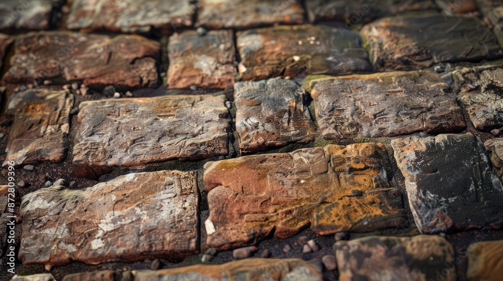 Ancient brick over five centuries Ancient brick over five centuries