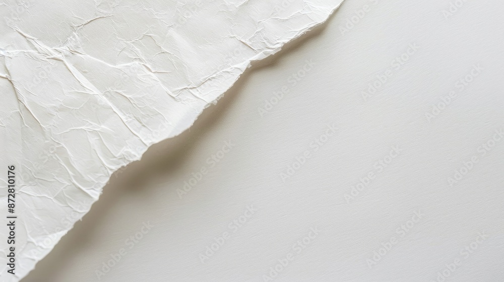Obraz premium Light textured white paper background with copy space