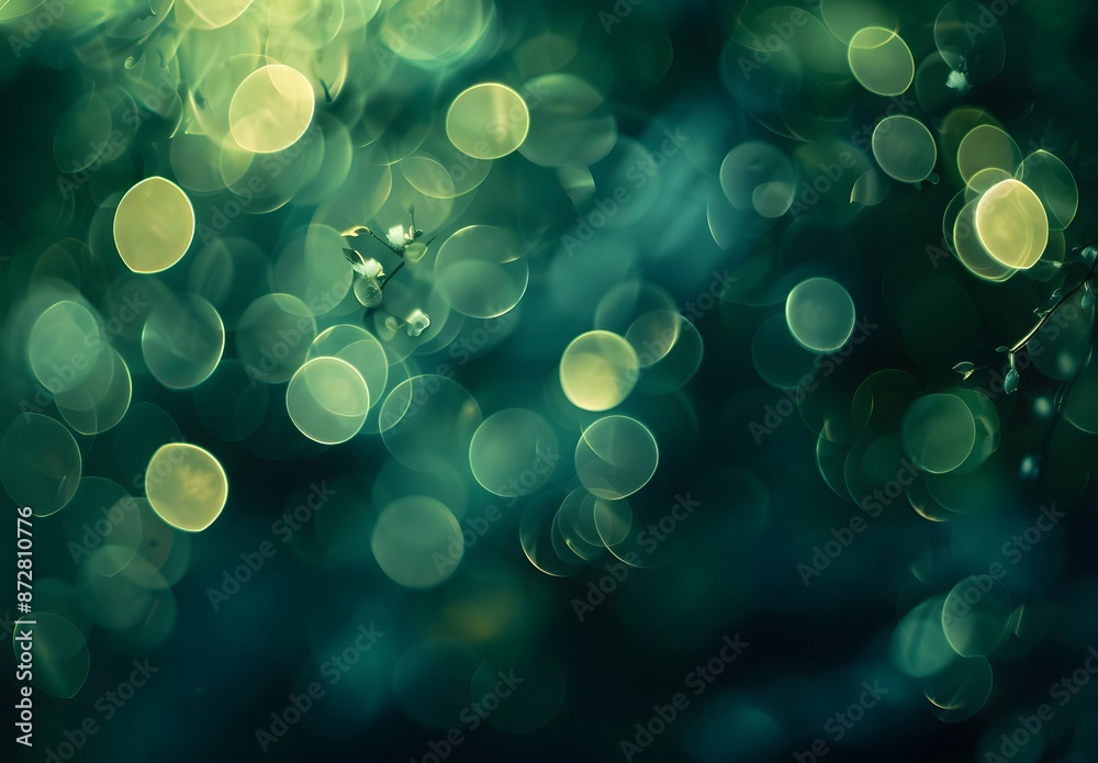 Dreamy Green Bokeh Lights Background Dreamy Green Bokeh Lights Background