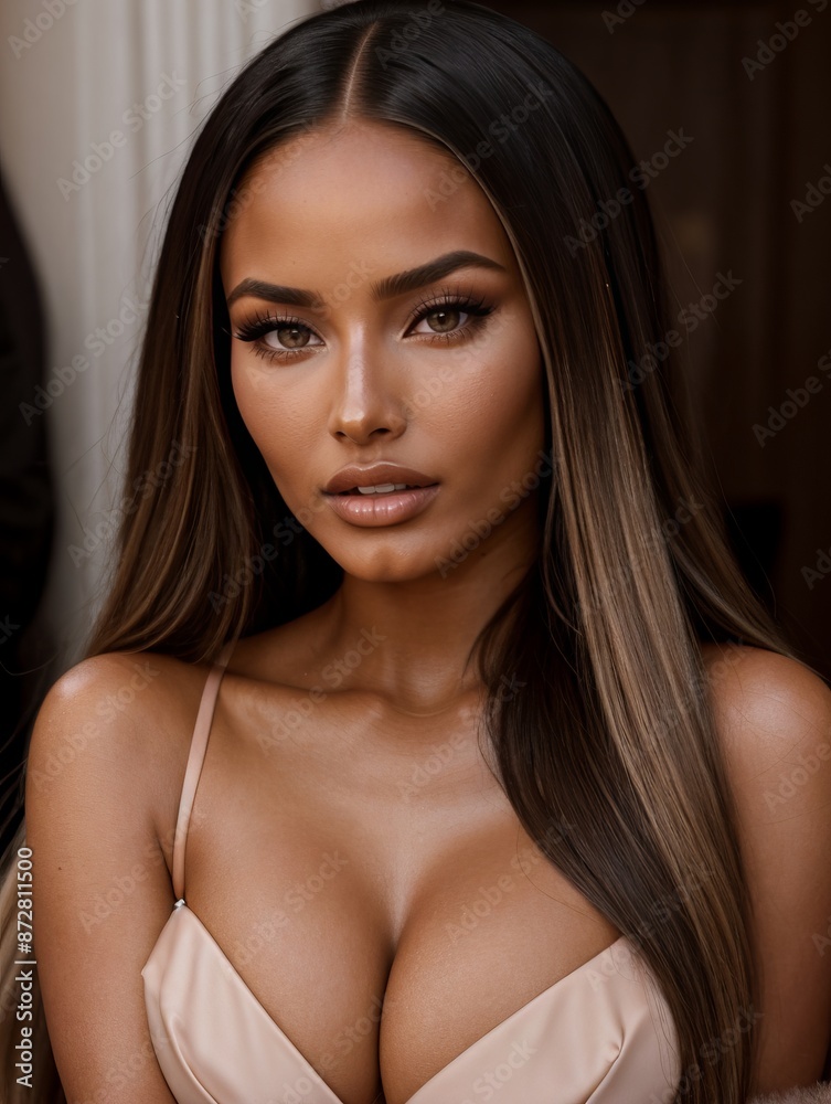 Woman With Long Brown Hair Woman With Long Brown Hair