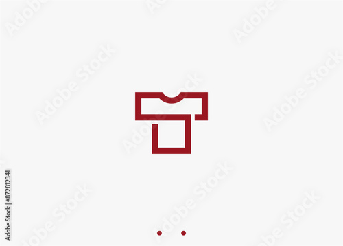 letter s with t-shirt logo design vector silhouette illustration