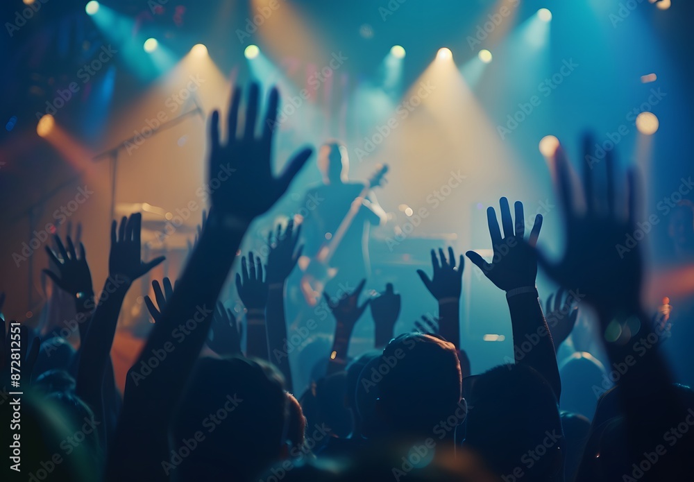 custom made wallpaper toronto digitalConcert Crowd Hands Raised In Excitement