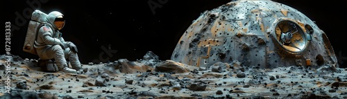 Obraz na płótnie on the moon, lunar exploration
