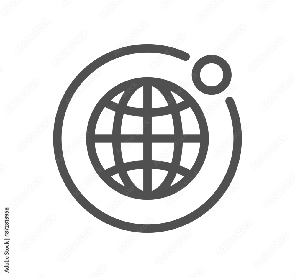 Globe related icon outline and linear vector.
Globe related icon outline and linear vector.