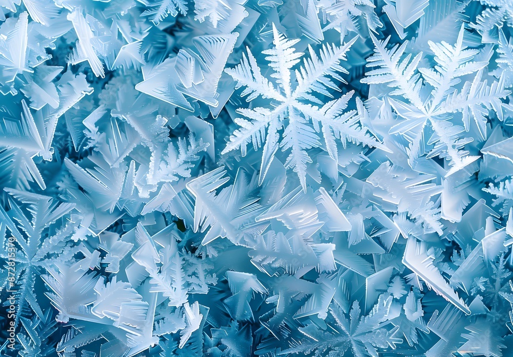 Abstract Ice Crystal Background - Winter Texture Abstract Ice Crystal Background - Winter Texture