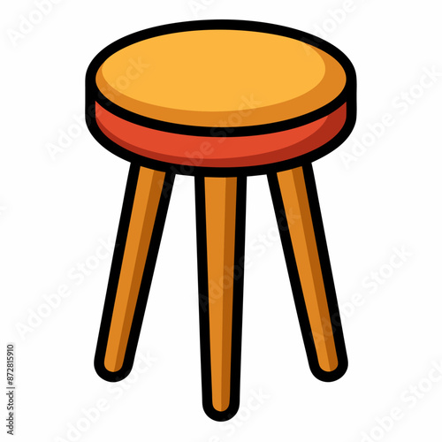 tabouret clipart cartoon Illustration drawing