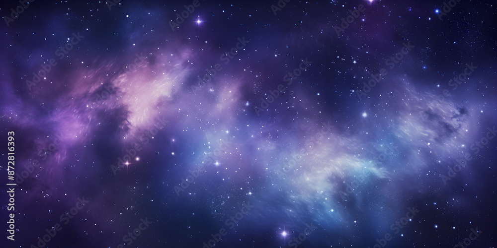 Fototapeta premium Abstract mystic purple starfield with cosmic energy, deep space mystery and cosmetic stardust
