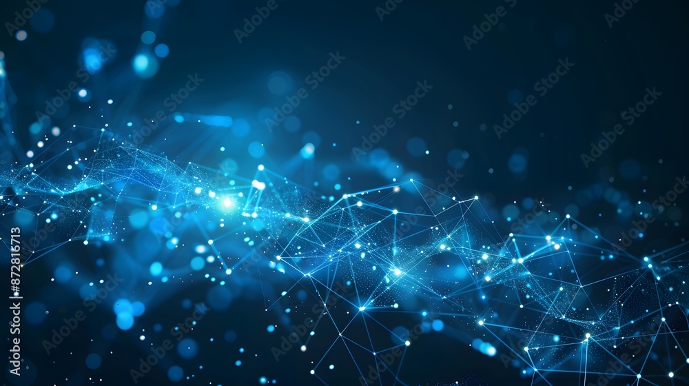 Abstract Blue Network Connections Background Abstract Blue Network Connections Background