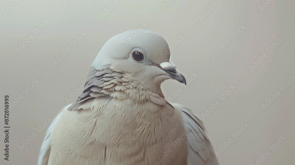 African collared dove Barbary dove in close up view African collared dove Barbary dove in close up view